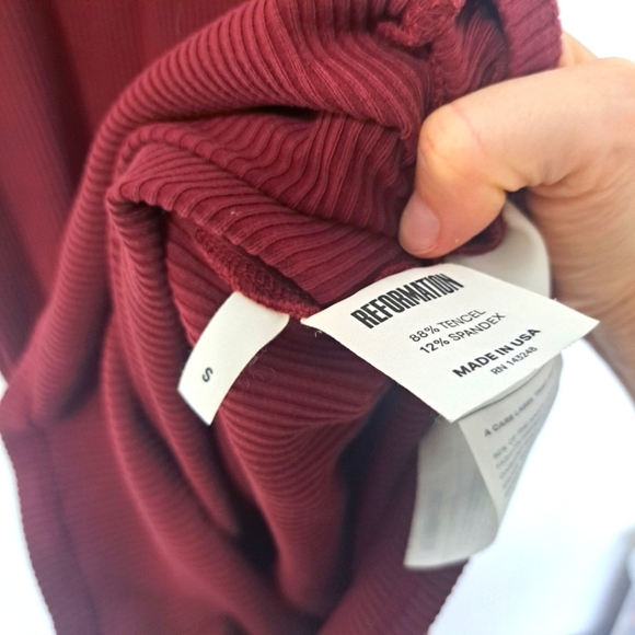 Reformation Tommie Knit Maxi Dress Chianti Small NWOT - Picture 9 of 9